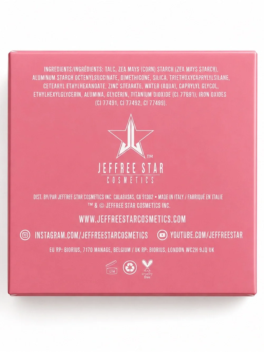 Jeffree Star Cosmetics Wyoming Dark Chocolate Brown Eye Shadow Highly Pigmented